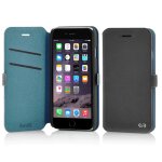 Etui folio fonex s�rie elegance stand pour iphone 6s plus gris fonc� et bleu