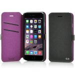 Etui folio fonex s�rie elegance stand pour iphone 6s gris fonc� et violet