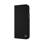 Etui folio pour iphone 14 plus overture magsafe avec porte - cartes en cuir moshi noir