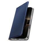 Etui folio pour iphone 17 pro avec porte - cartes et fonction support vid�o bleu nuit