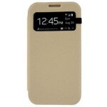 Etui folio puloka s view avec fenetre pour samsung galaxy s4 i9500 beige