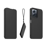 Etui folio a rabat avec dragonne amovible pour redmi note 12 4g noir