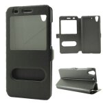 Etui folio a rabat lat�ral avec fen�tre huawei y6 - 2