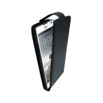 Etui folio a rabat lg optimus l9 noir black cuir similu (pu) omenex