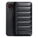 Etui folio (rabat) noir aspect doudoune samsung galaxy xcover 5