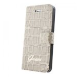 Etui folio a rabat officiel guess iphone 4 4s beige effet croco mat (pu)
