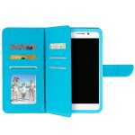Etui folio pour smartphone universel taille xxl avec porte - cartes turquoise