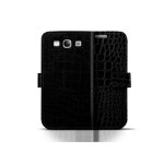Etui galaxy s3 croco gloss - noir