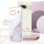 Etui pour google pixel 7a 5g slim tpu motif de marbre pare - chocs doux protection - blanc Etui pour google pixel 7a 5g slim tpu motif de marbre pare - chocs doux protection - blanc