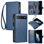 Etui pour google pixel 7a fentes pour cartes portefeuille fermeture eclair cuir pu housse de sac a main ...