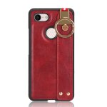 Etui pour google pixel3 cuir pu premium commodit sangle de poignet compatibilit - rouge