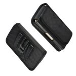 Etui holster ceinture a pince m�tallique horizontale avec porte - cartes en textile et cuir pour nokia ...