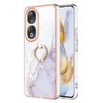 Etui pour honneur 90 5g anti - scratch doux pare - chocs marbre protection anneau rotatif a 360 ° - blanc ... Etui pour honneur 90 5g anti - scratch doux pare - chocs marbre protection anneau rotatif a 360 ° - blanc ...