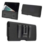 Etui horizontal housse clip m�tal ceinture pince en textile et cuir avec porte - cartes pour iphone 12 ...