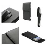 Etui housse clip ceinture m�tallique verticale pince en simili - cuir souple pour google pixel 3 xl - ...