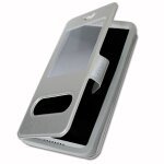 Etui housse coque folio argent pour lg optimus l5 2 e460 by ph26