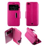 Etui housse coque folio fen�tre wiko jimmy - rose fushia