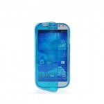 Etui housse coque gel rabat samsung galaxy s4 - bleu Etui housse coque gel rabat samsung galaxy s4 - bleu