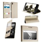Etui housse coque pochette int�rieur silicone or gold dor� pour sony xperia xz