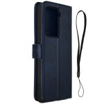 Etui pour htc u23 pro clapet portefeuille fonction stand sleek cover bleu nuit
