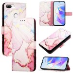 Etui pour huawei p smart 2018 cuir pu motif de marbre portefeuille bicelle - couleur rose