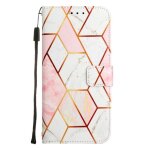 Etui pour huawei p smart z motif de marbre cuir pu bicelle portefeuille - couleur or rose