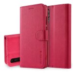 Etui pour huawei p20 porte - monnaie avec fentes pour cartes avec titulaire etui en cuir rabot horizontal ...