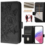 Etui pour infinix hot 20i cuir pu portefeuille magntique avec fente pour carte de crdit - noir
