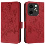 Etui pour infinix hot 40i portefeuille magnétique cuir pu avec fente pour carte de crédit - rouge Etui pour infinix hot 40i portefeuille magnétique cuir pu avec fente pour carte de crédit - rouge