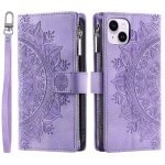 Etui pour iphone 15 plus logo en mtal aluminium fibre de carbone pu episs avec pu a grain fin doublure ...