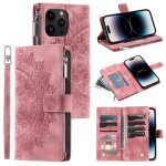 Etui pour iphone 15 pro max fibre de carbone pu episs avec pu a grain fin logo en mtal aluminium doublure ...