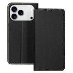 Etui pour iphone 17 pro en cuir avec portes cartes et support vid�o noir