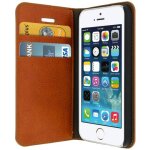 Etui iphone 5 / 5s / se en cuir veritable et finition surpiqu� - marron