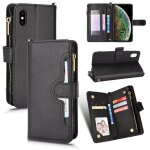 Etui pour iphone x / xs magntique pu cuir flip titulaire de la carte couverture en cuir portefeuille ...