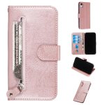 Etui pour iphone xs max cuir supports de fente pour carte fermeture eclair housse de protection - couleur ...