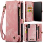 Etui pour iphone xs max titulaire de la carte dtachable portefeuille couverture trifold avec forte magntique ...
