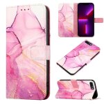 Etui pour ipod touch 7 / 6 / 5 bicelle cuir pu portefeuille motif de marbre - rose rouge