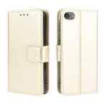 Etui pour ipod touch 7 / 6 magntique couverture rabotant titulaire de la carte portefeuille - dor