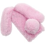 Etui pour lg v40 thinq / storm etui de tlphone en peluche automne et hiver oreilles mignonnes de lapin ...