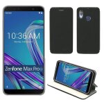 Etui luxe asus zenfone max pro m2 zb631kl 4g noir ultra slim cuir pu avec stand - housse coque de protection ...