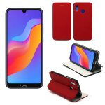 Etui luxe huawei y6 2019 4g rouge ultra slim cuir pu avec stand - housse coque de protection huawei y6 ...
