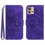 Etui pour motorola edge 30 fusion etui de t�l�phone portefeuille a rabat cuir pu de luxe sangle courte ...