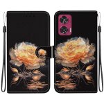 Etui pour motorola edge 50 fusion fermeture magn�tique fleur papillon peinte portefeuille fentes pour ...