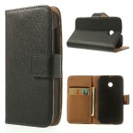 Etui motorola moto e - housse portefeuille support vidéo lisse noir Etui motorola moto e - housse portefeuille support vidéo lisse noir