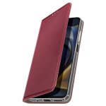 Etui pour motorola moto e15 / g05 clapet portefeuille aimant support bordeaux