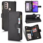 Etui pour motorola moto e40 / e30 / e20 titulaire de la carte portefeuille a fermeture eclair couverture ...
