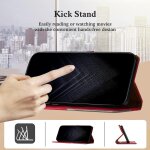 Etui pour motorola moto edge 2022, housse en cuir pu avec [protection antichoc tpu] [fonction support] ...