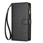 Etui pour motorola moto g power 2021 housse de sac a main cuir pu folio flip portefeuille fermeture eclair ...
