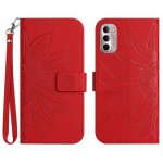 Etui pour motorola moto g stylus 2022 4g tournesol gaufr� cuir pu de luxe etui de t�l�phone portefeuille ...