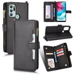 Etui pour motorola moto g60s portefeuille a fermeture eclair couverture en cuir titulaire de la carte ...